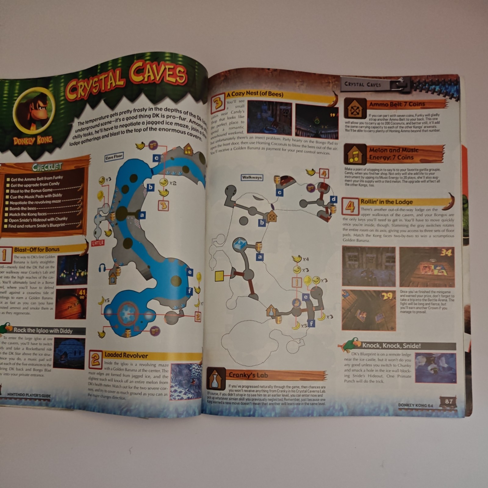 Donkey Kong 64 Nintendo Power Official Player’s Guide N64 w/ Foldout Insert 1999