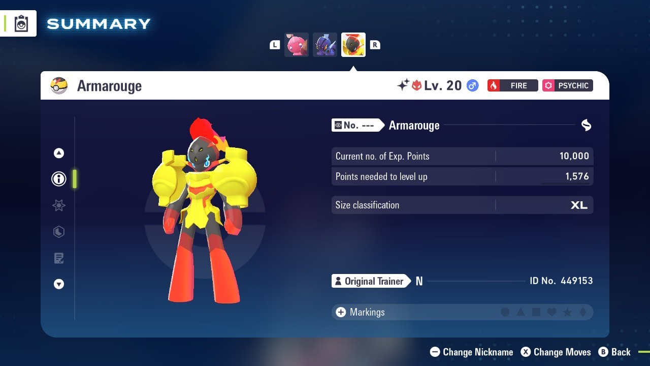 Armarouge Pokemon Legends ZA ❗❗ Alpha ❗❗ Shiny 6 IV🟢 Battle Ready ⚫ EVs