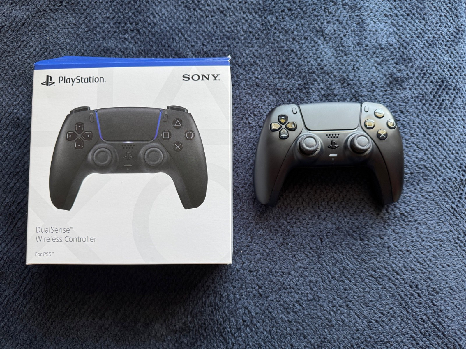 Sony PlayStation PS5 DualSense Controller – Midnight Black – Adult Owned