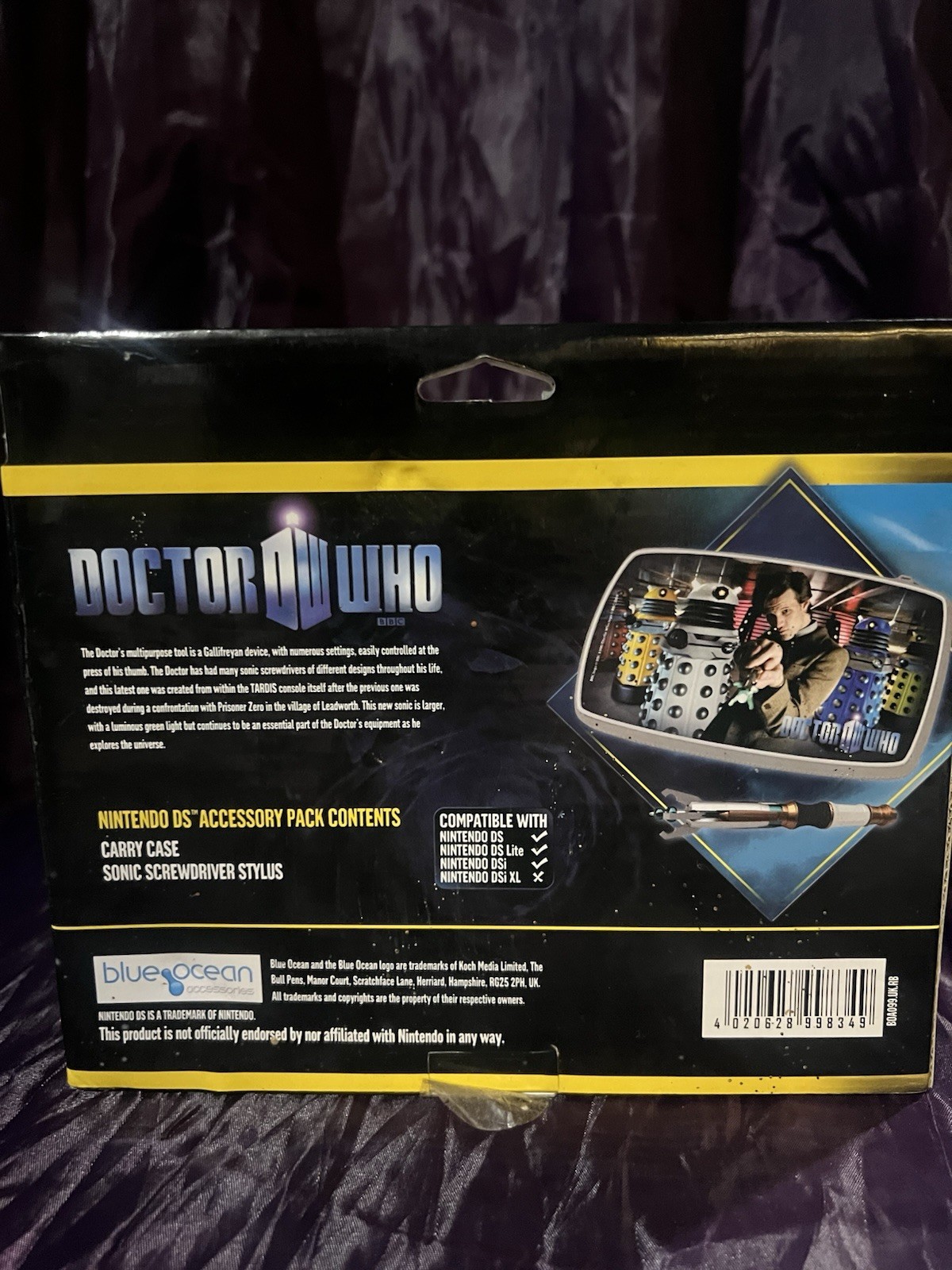 Doctor Who Nintendo DS Accessory Pack New Worn Box