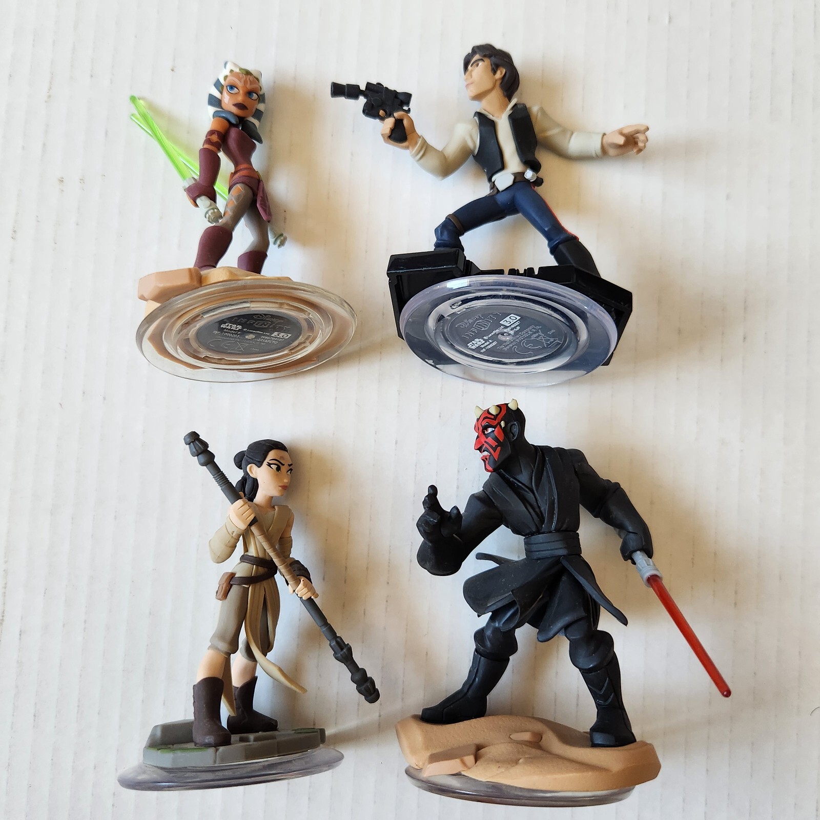 Lot of 9 Disney Infinity 3.0 Star Wars Figures Bundle + Playset Pieces Used