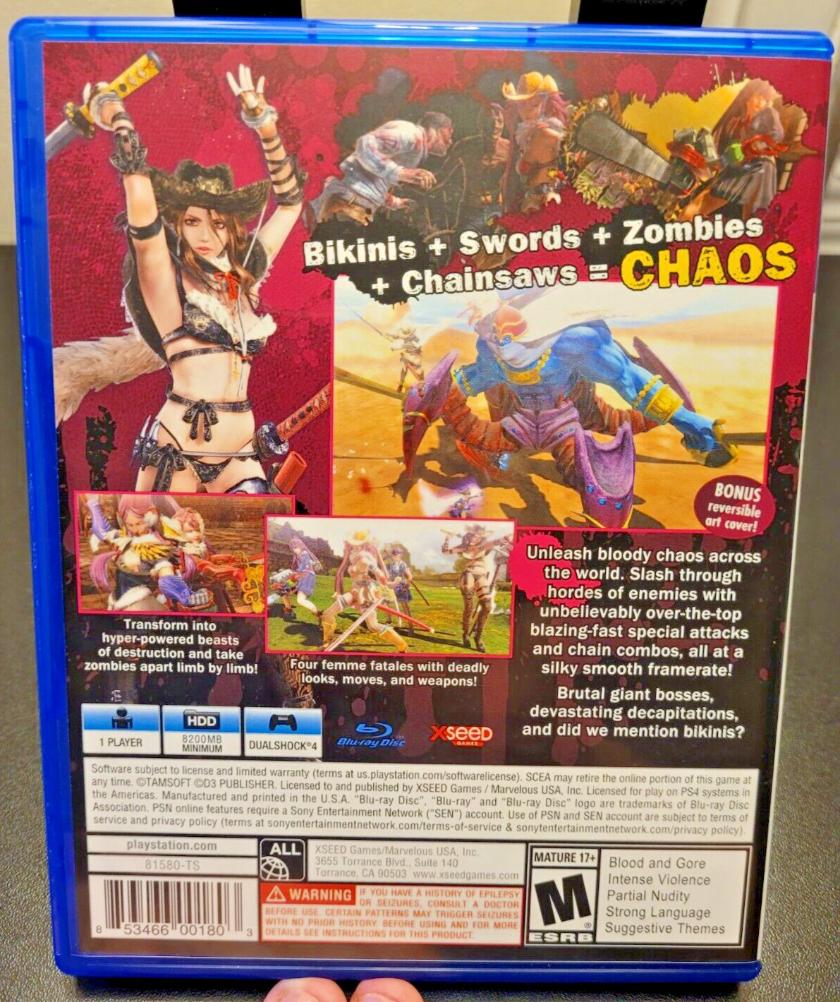 ONECHANBARA Z2 II CHAOS BANANA SPLIT LIMITED EDITION Sony PlayStation 4 PS4 RARE