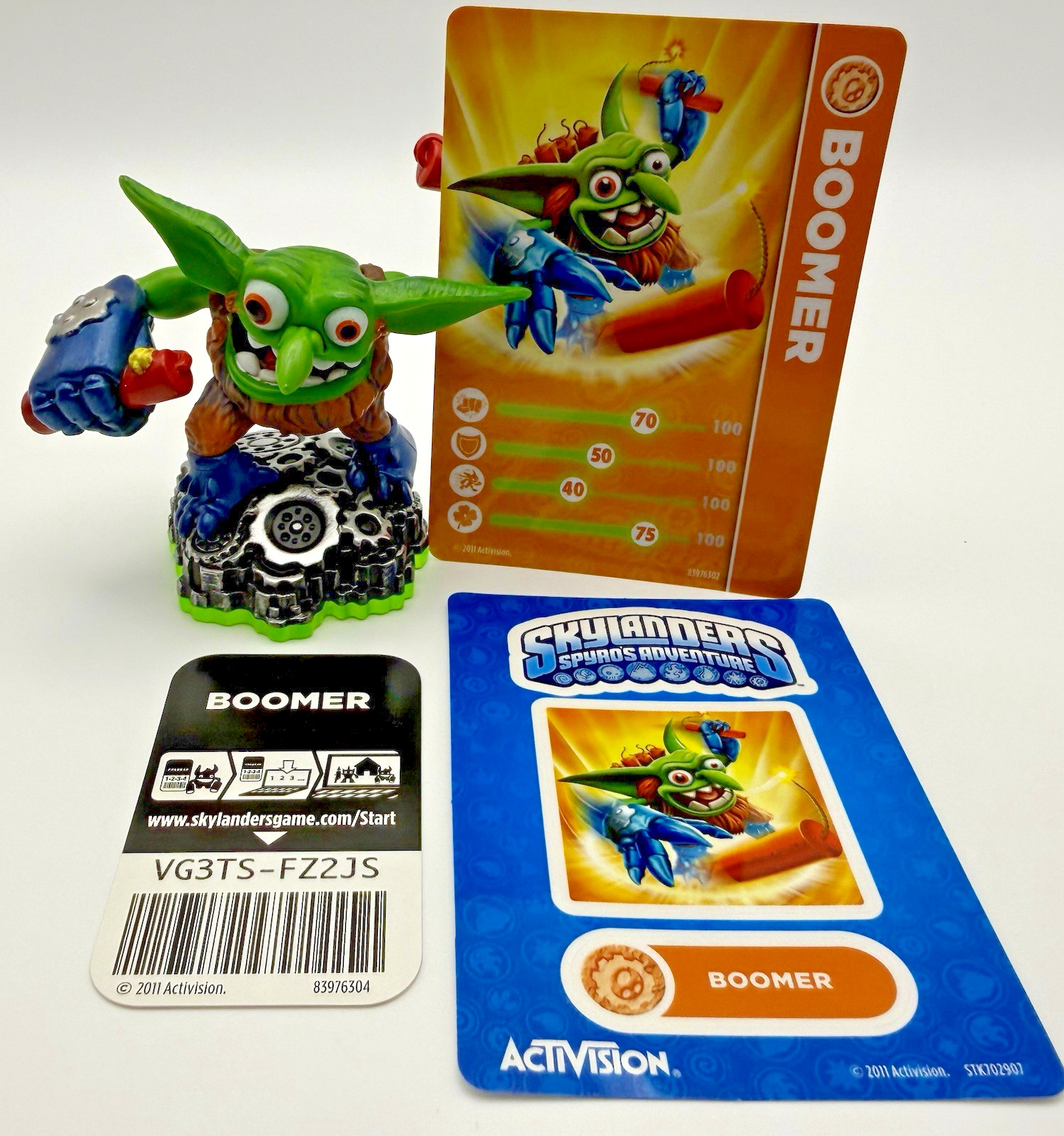 Skylanders Spyro’s Adventure BOOMER🧨 2011 Card Sticker Code Series 1 Complete