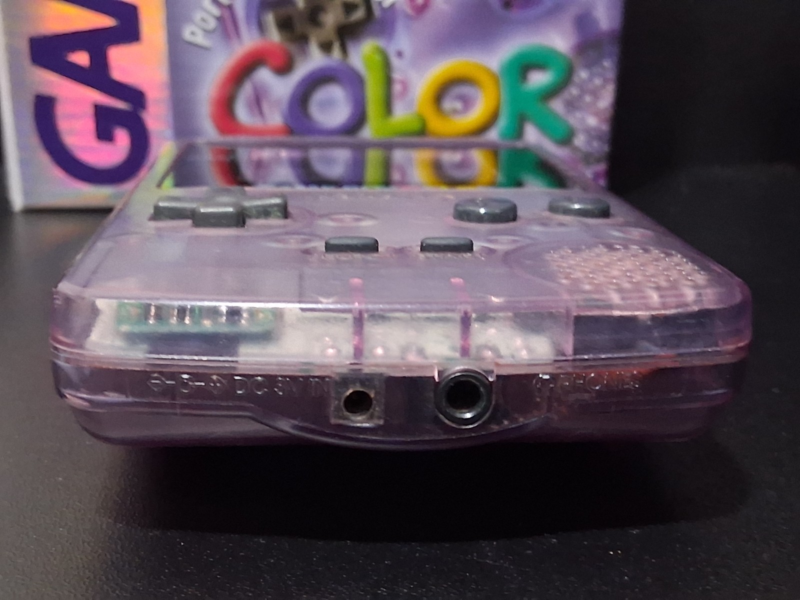 GameBoy Color Atomic Purple Complete In Box Manual CIB W/ GB Golf Cartridge GBC