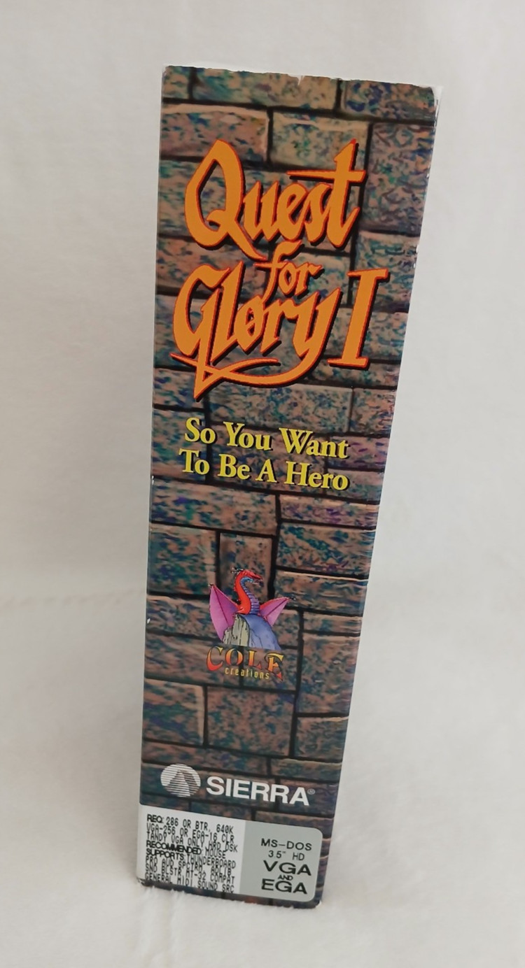 Vintage 1992 Sierra Quest for Glory 1 PC Big Box 3.5 disks + RARE Strategy Guide