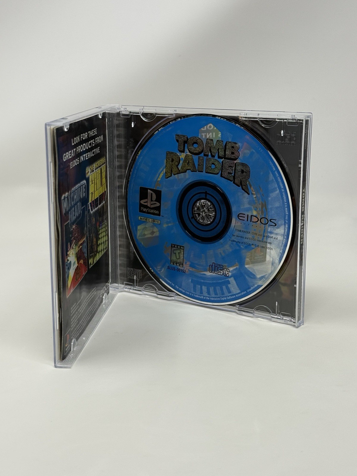 Tomb Raider PS1 PlayStation 1 Complete CIB Black Label + Reg Card Pristine Disc