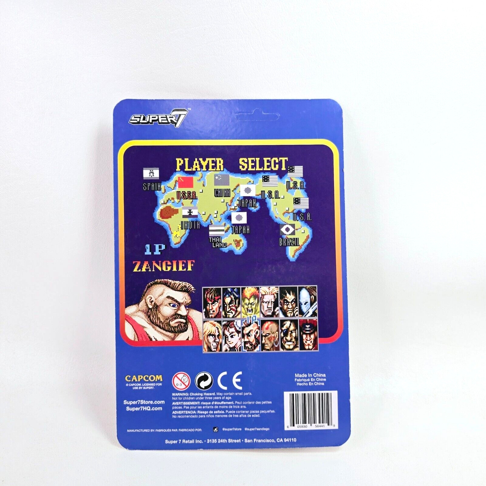2018 Super7 Zangief Street Fighter II 1:18 Scale Reaction Capcom Action Figure