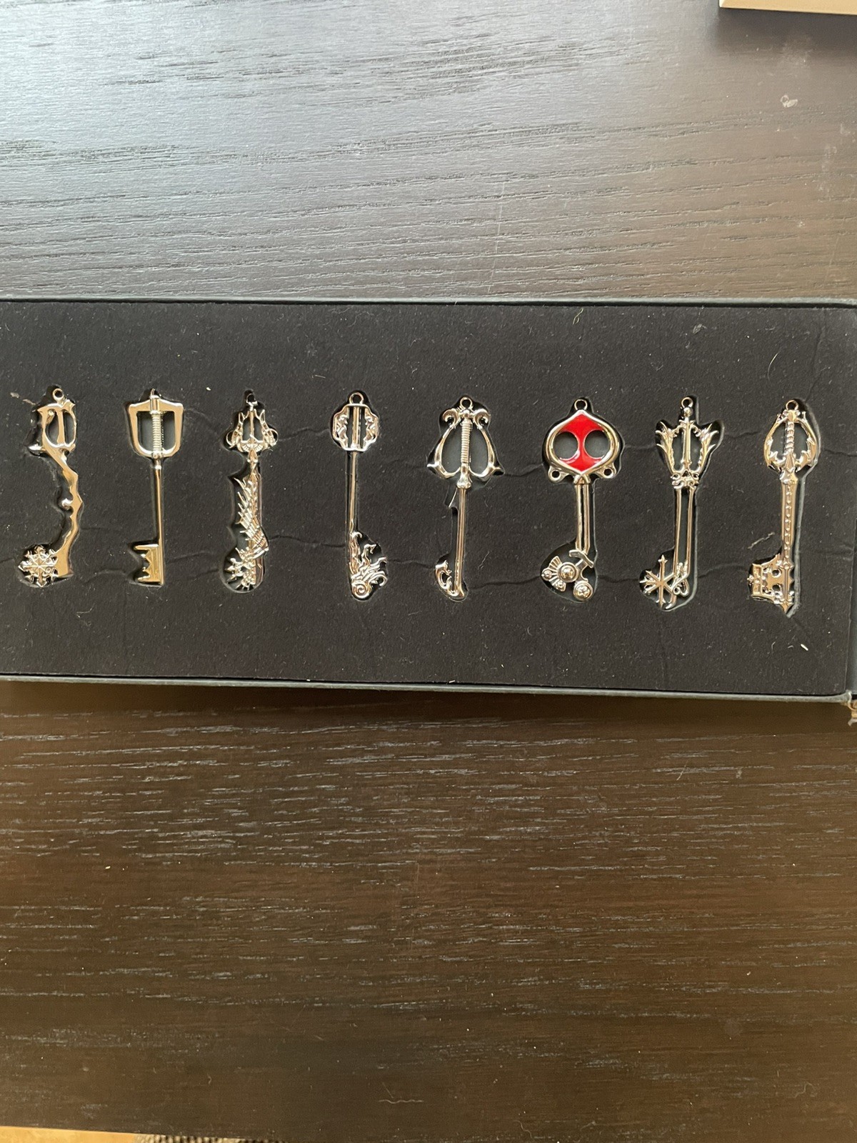 Kingdom Hearts Silver Color Keyblade Pendants Collection Set of 8
