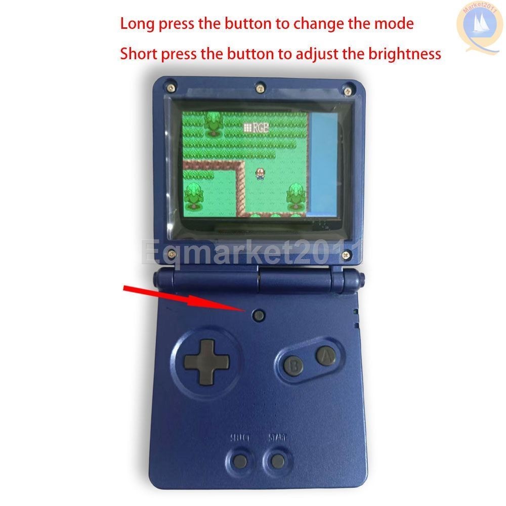 GBA SP IPS LCD Backlight Screen Kit+Shell Drop in Easy For GameBoy Advance SP