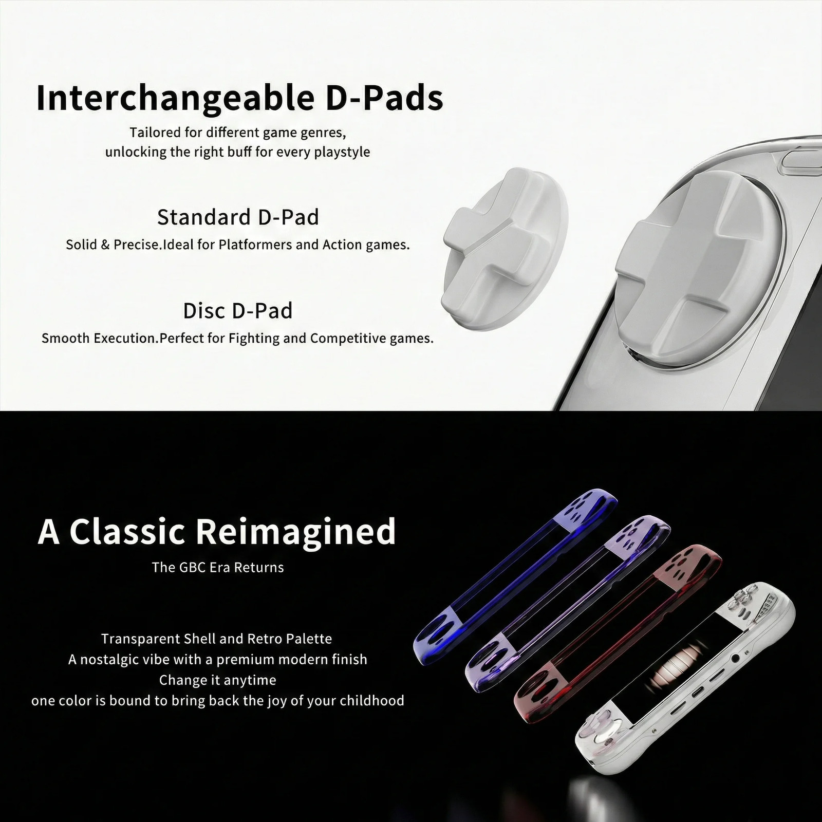 MINILOONG POCKET 1 Modular Retro Handheld Emulator 4″ 4:3 IPS RGB Hall Joystick
