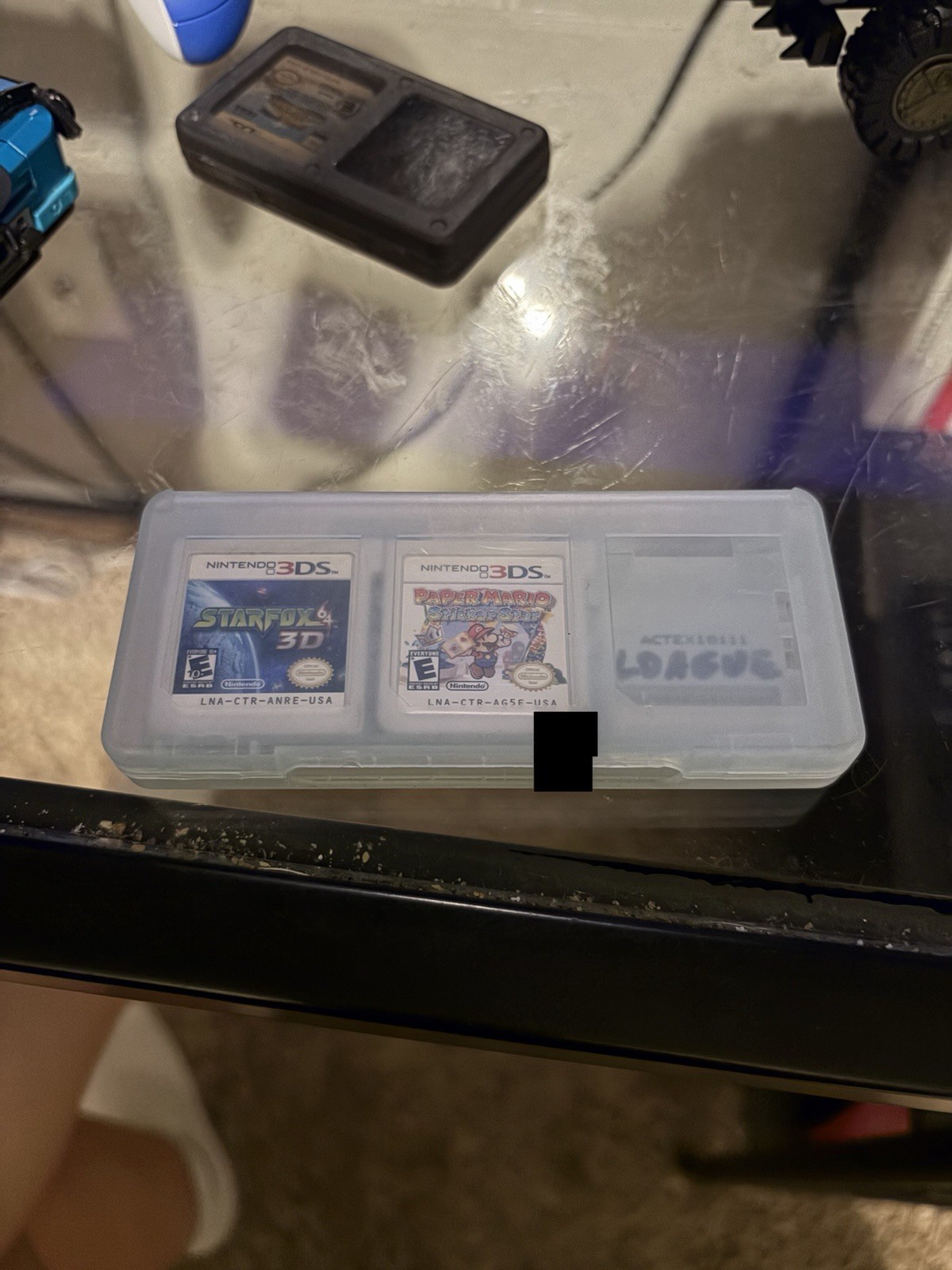 Nintendo 3DS CTR-001 Handheld System Console Aqua Blue Teal and Nintendo games