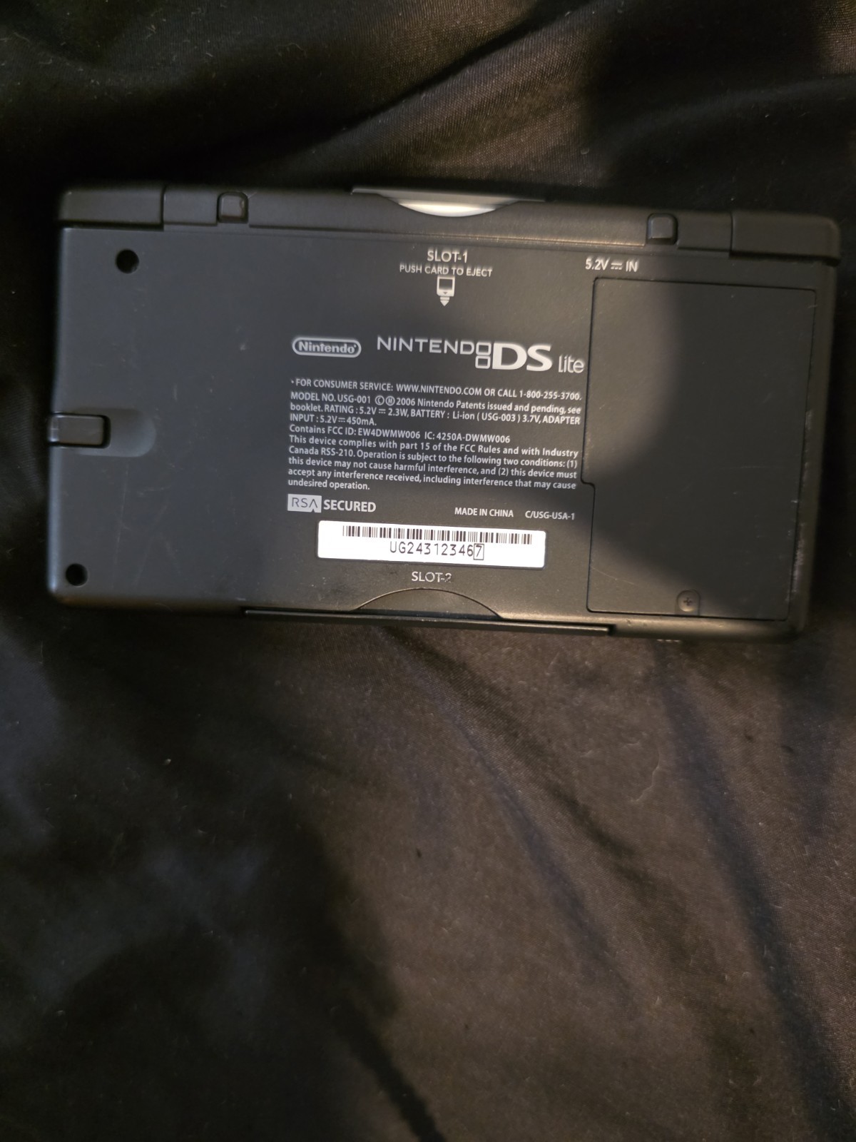 Nintendo DS Lite Handheld System Red/Black Tested Working With Stylus & Gba