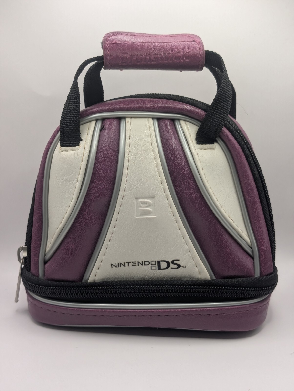 Nintendo 3DS Lite Mini Brunswick Bowling Ball Bag Carrying Case Purple & White