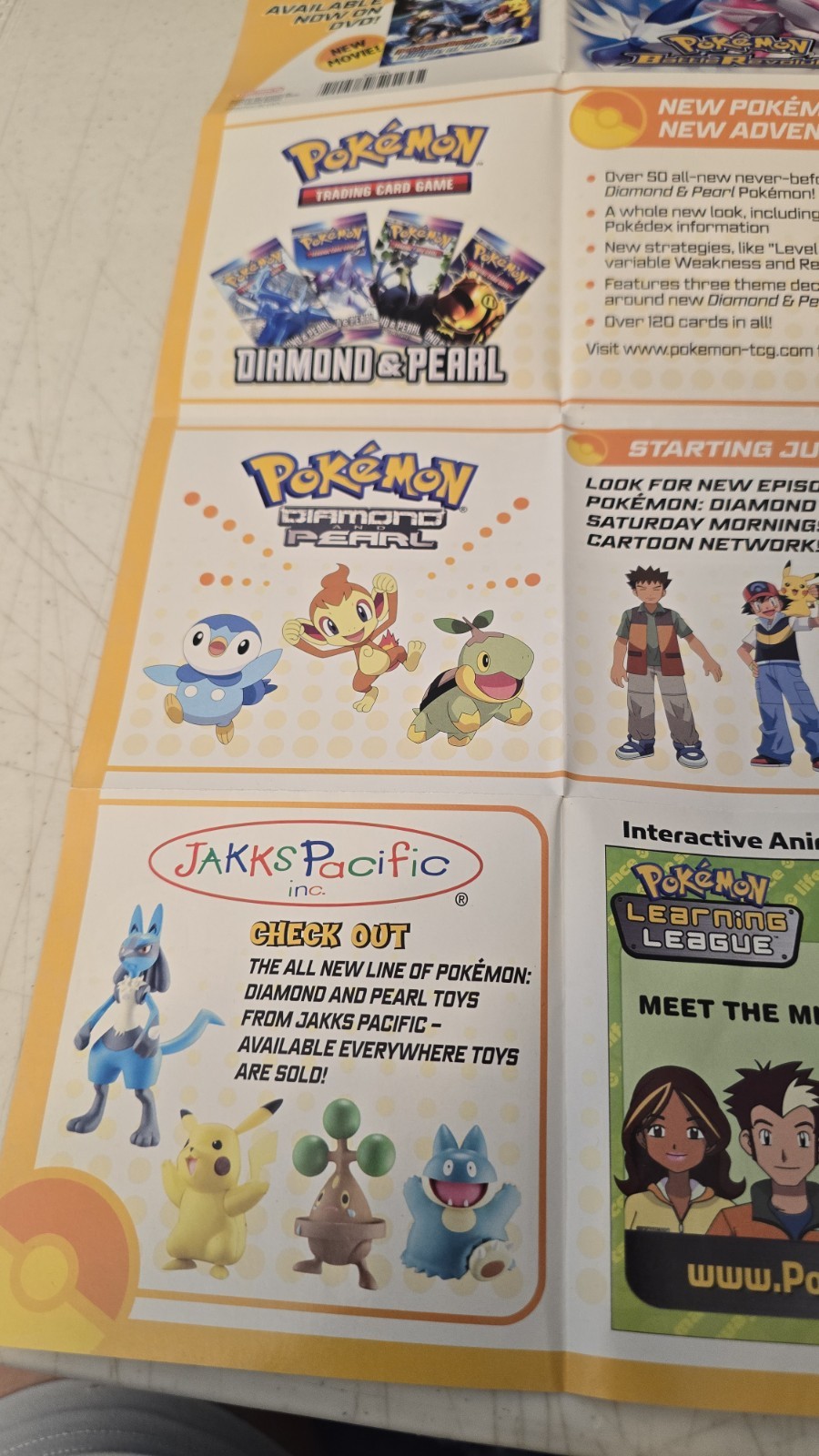 Pokemon Battle Revolution 2007 Fold Out Poster 12×16 promo insert from D/P