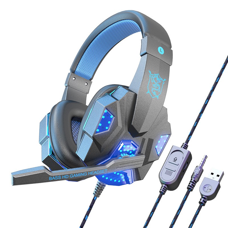 3.5mm Gaming Headset Mic LED Headphones Stereo Bass Surround For PC PS4 Xbox One