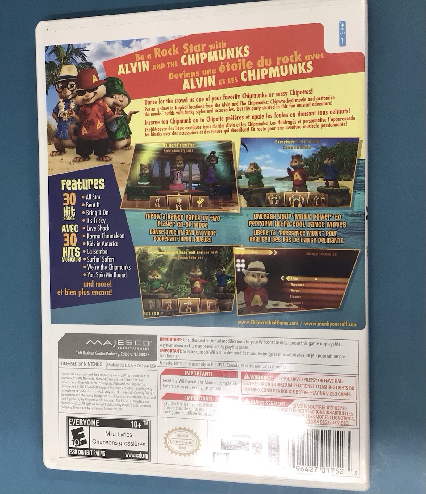 Alvin and the Chipmunks: Chipwrecked (Nintendo Wii) Tested Works