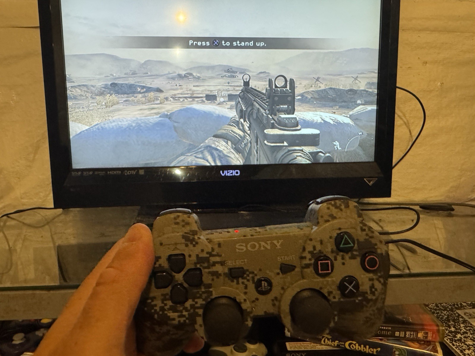 Sony PS3 Dualshock Wireless Controller Green Camo OEM Original CECHZC2U Tested