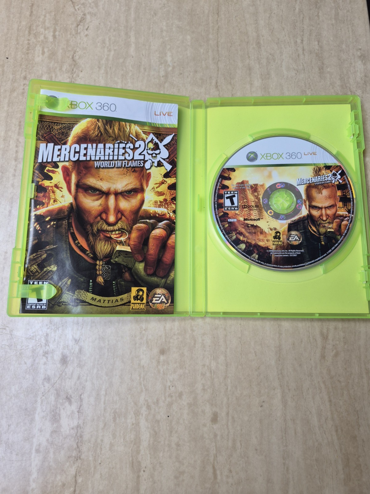 Mercenaries 2 World in Flames Xbox 360 Complete CIB