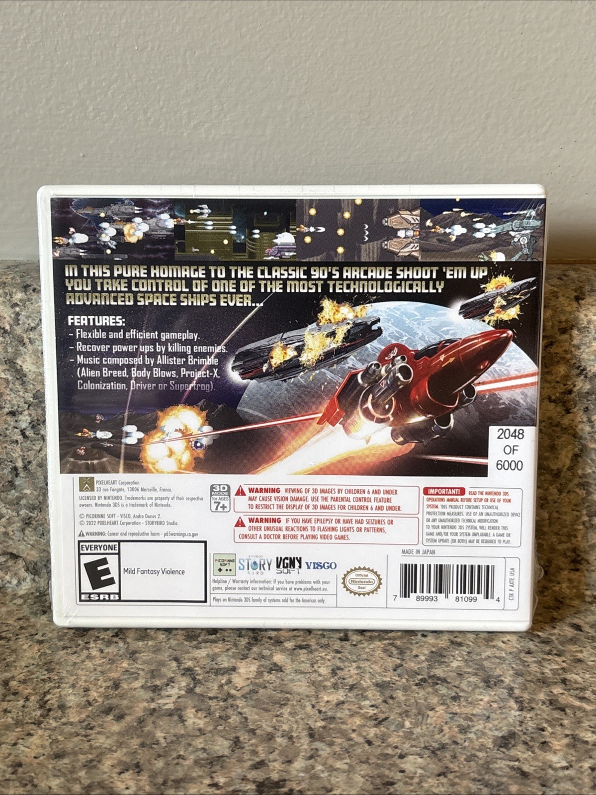 Andro Dunos 2 (Nintendo 3DS, US VERSION) Brand New Factory Sealed – 2048 of 6000