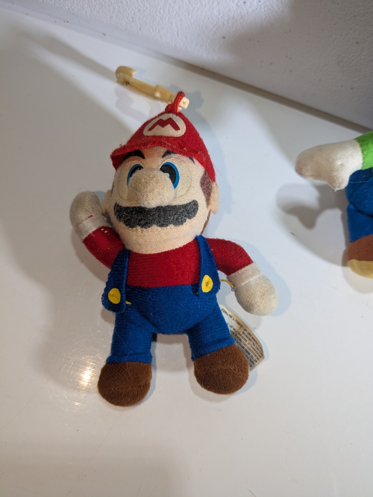 Toysite Mario Plush Keychain + Luigi BD&A Plush Both Issues Stains Dirty Wear