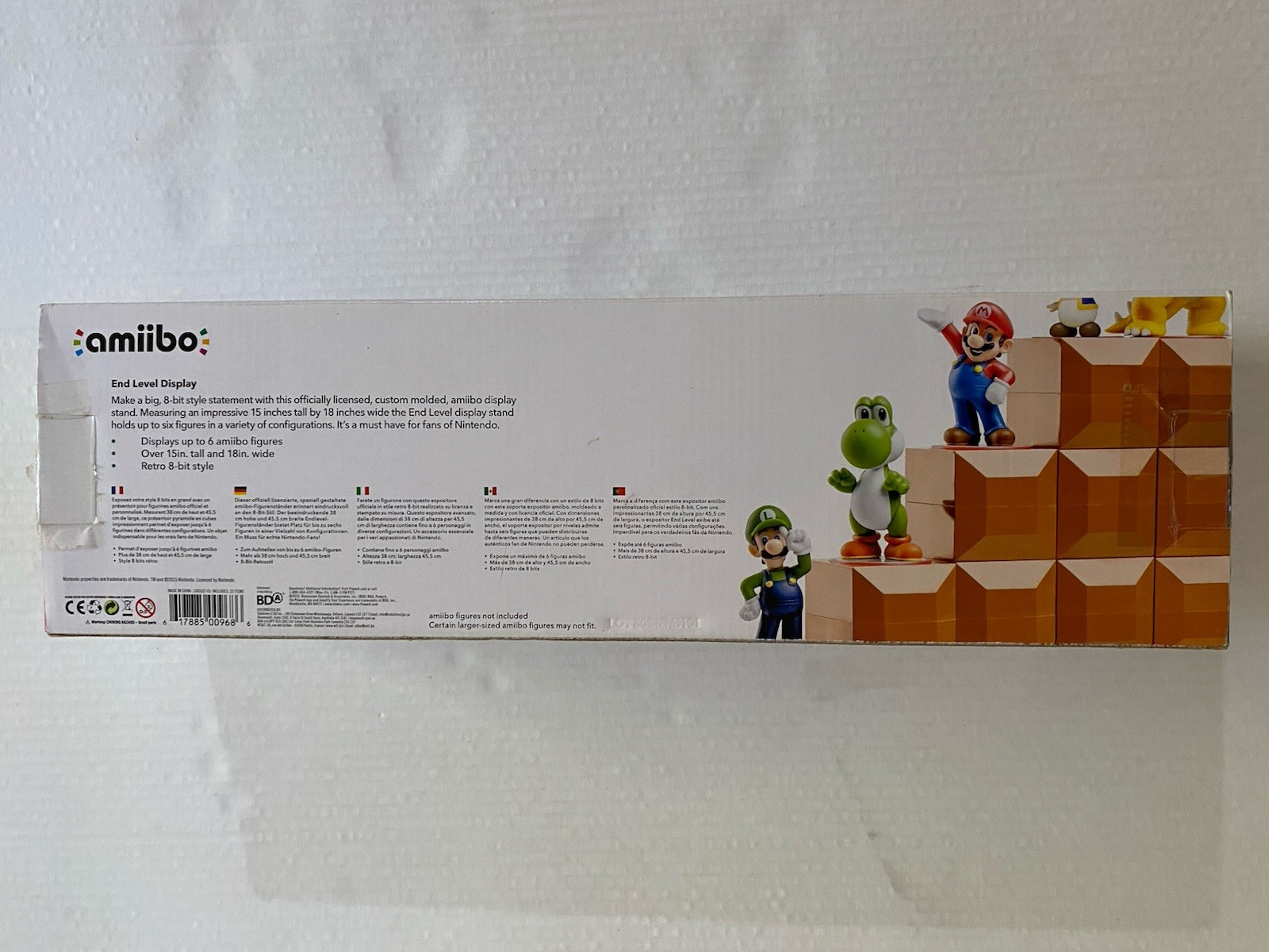 Nintendo AMIIBO Super Mario Bros END LEVEL DISPLAY STAND modular flag pole 2015