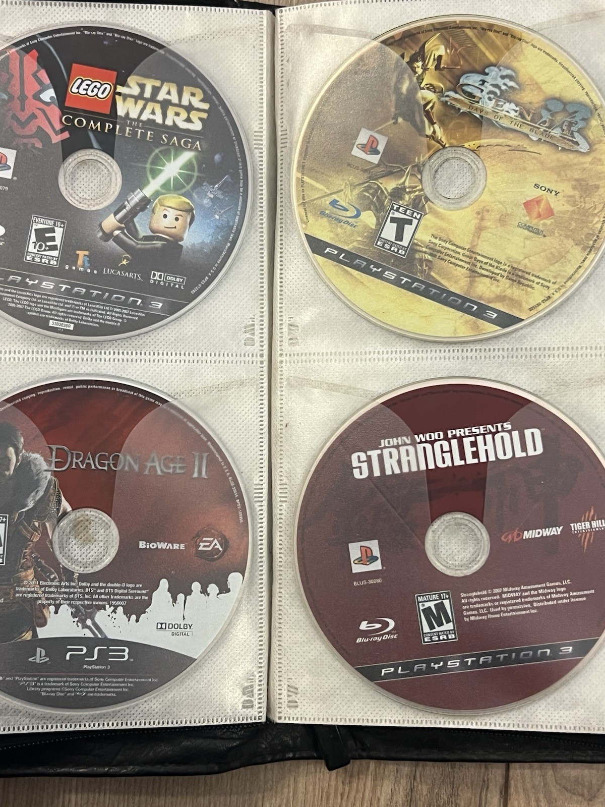 Lot Of 64 Sony Playstation 3 PS3 Disc Only Games Binder Untested Mixed Games