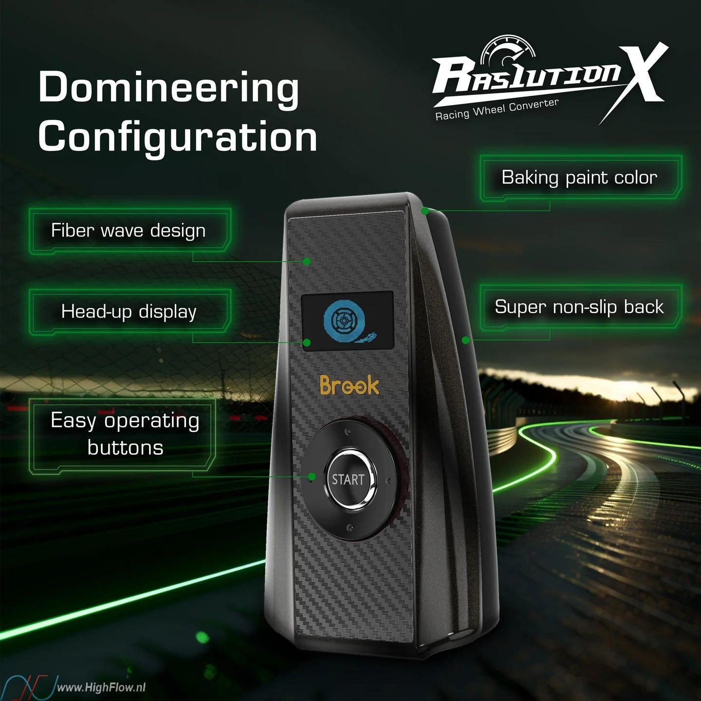 Brook Ras1ution X: Xbox Racing Wheel Converter, Adapter for Series X|S, One 360
