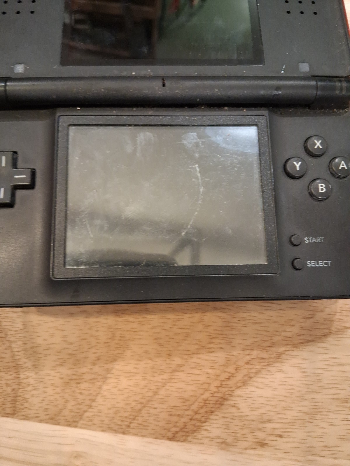 Nintendo DS Lite Handheld System -red/Black With Charger Cord Parts Only