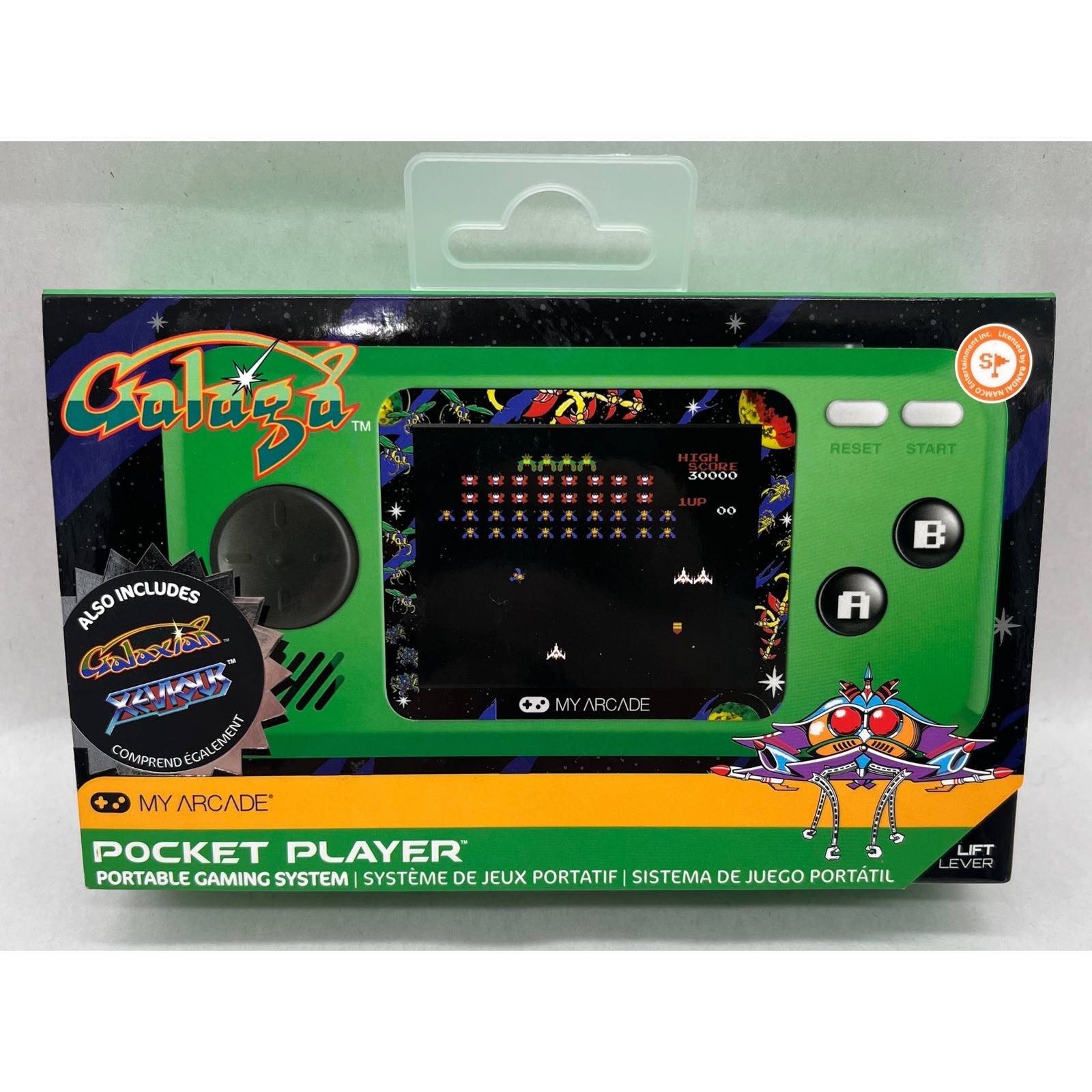 My Arcade Galaga Pocket Player Portable Gaming System Handheld DGUNL-3244 New