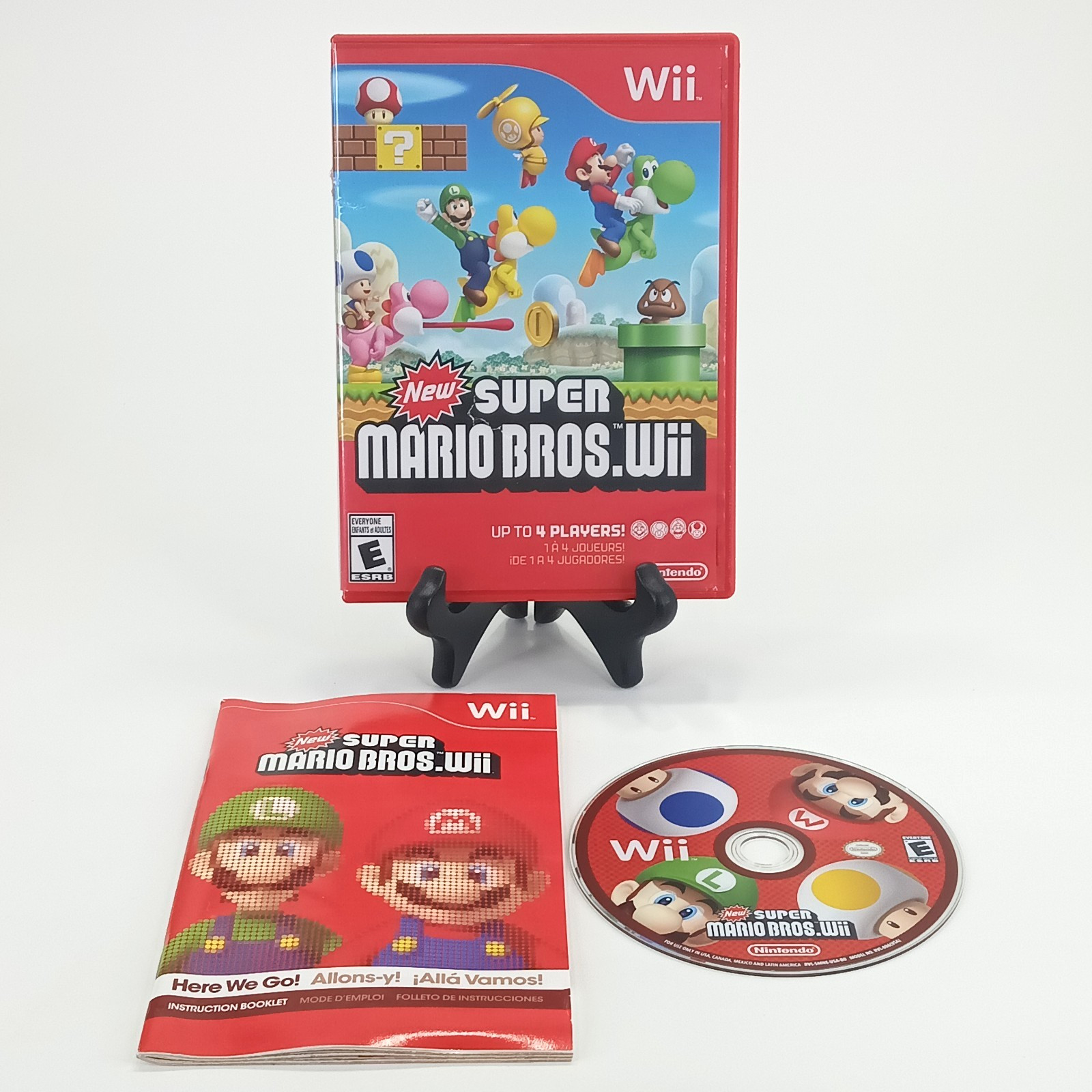 New Super Mario Bros. Wii Video Game With Booklet (Nintendo Wii, 2009) Tested