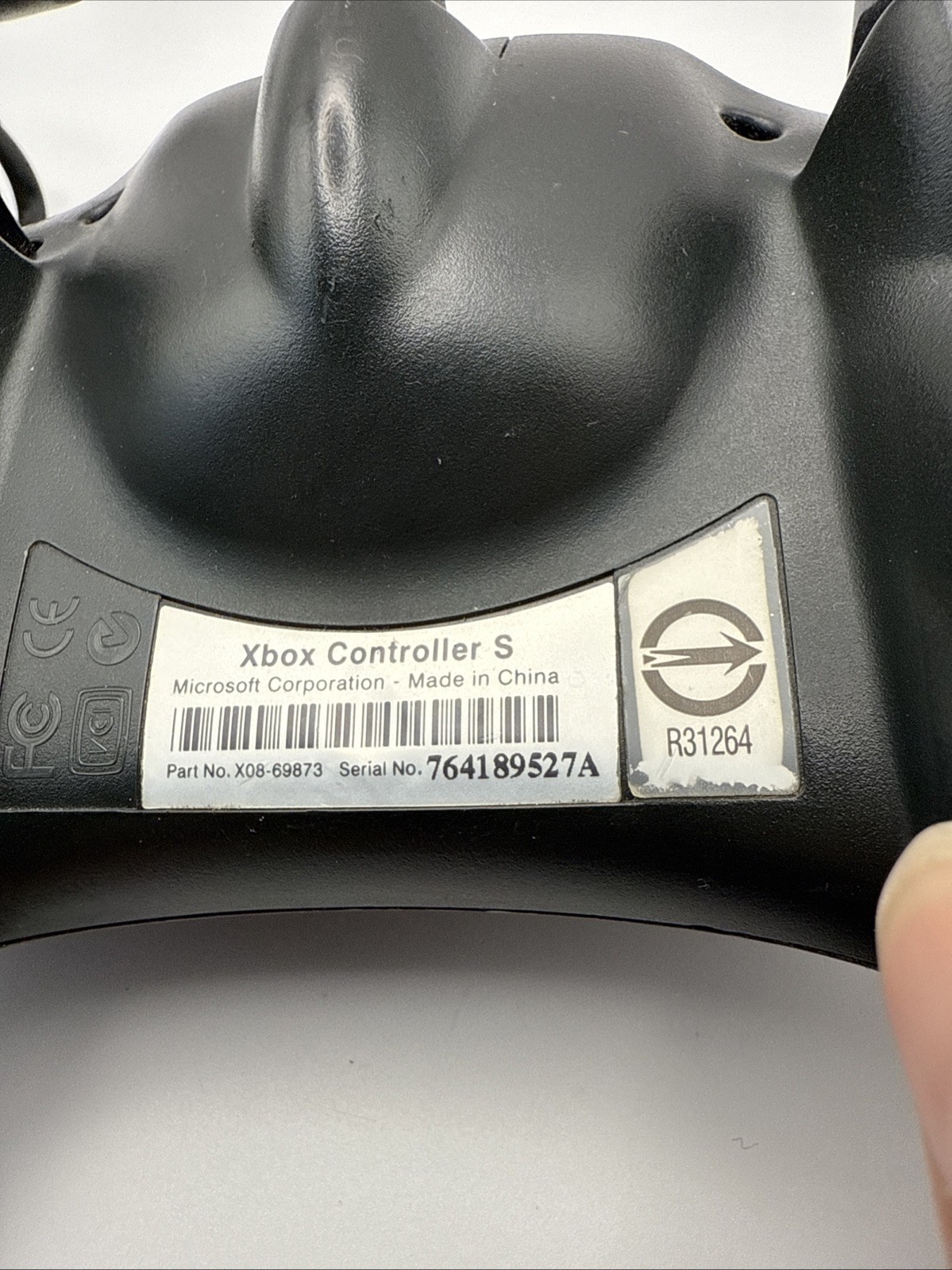 Microsoft Xbox Controller S Wired Black Model X08-69873 Original Untested