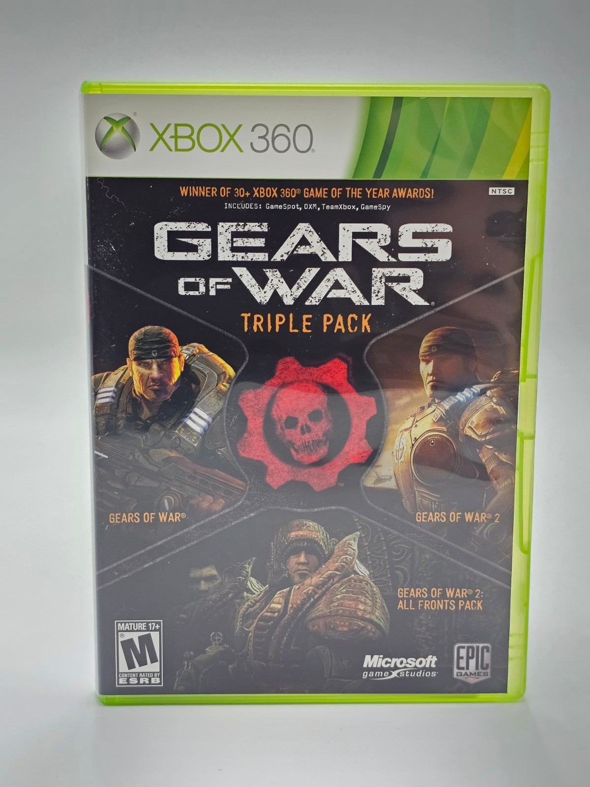 Microsoft Xbox 360 Gears Of War Triple Pack CIB Cleaned & Tested