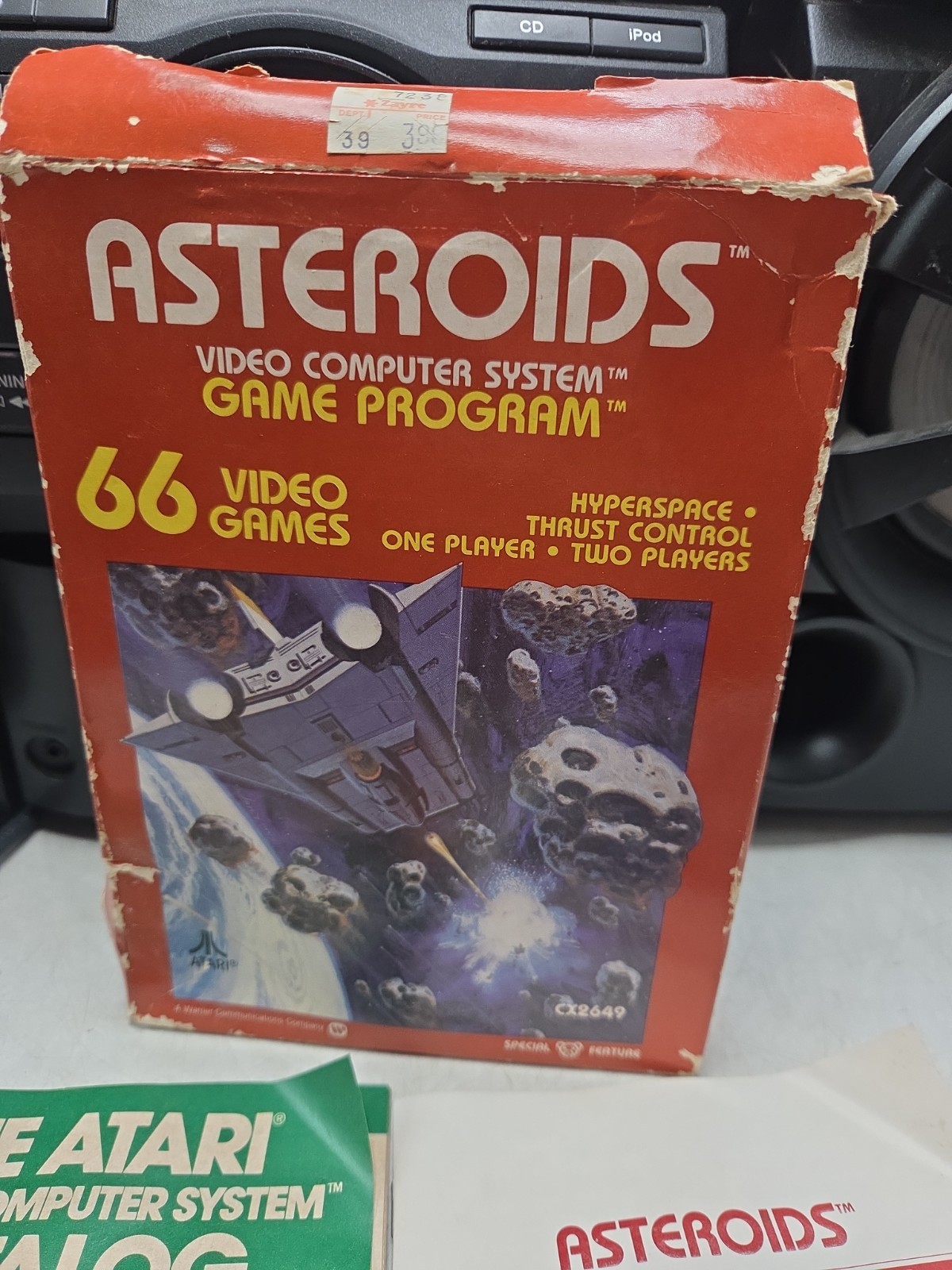 Asteroids Atari 2600 Video Game Cartridge 1981 CIB Complete with Box & Manual