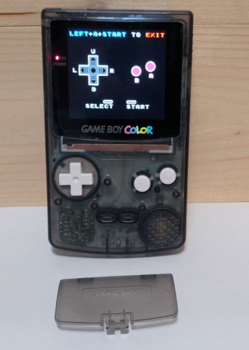 Nintendo Gameboy Color Clear Black CGB-001 *Tested* IPS FunnyPlaying W/OSD