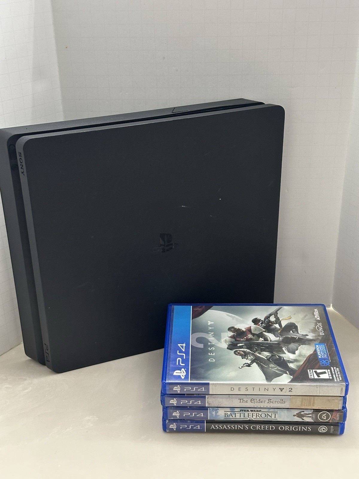 Sony PlayStation 4 PS4 Slim CUH-2015A 500GB Black Console Only – Tested W/ Games