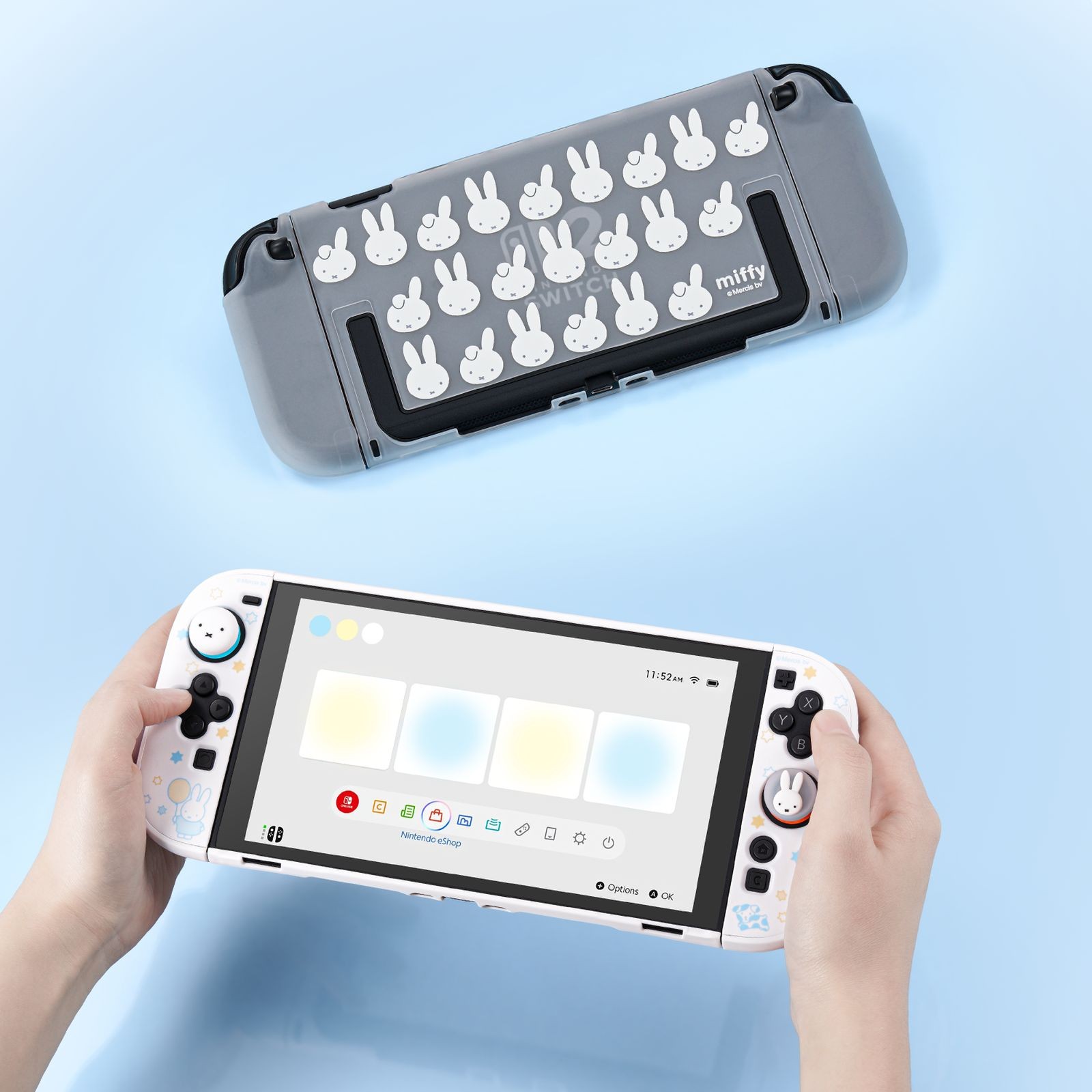 GeekShare Protective Case for Nintendo Switch 2(2025) Joycon Cover Miffy Bunny