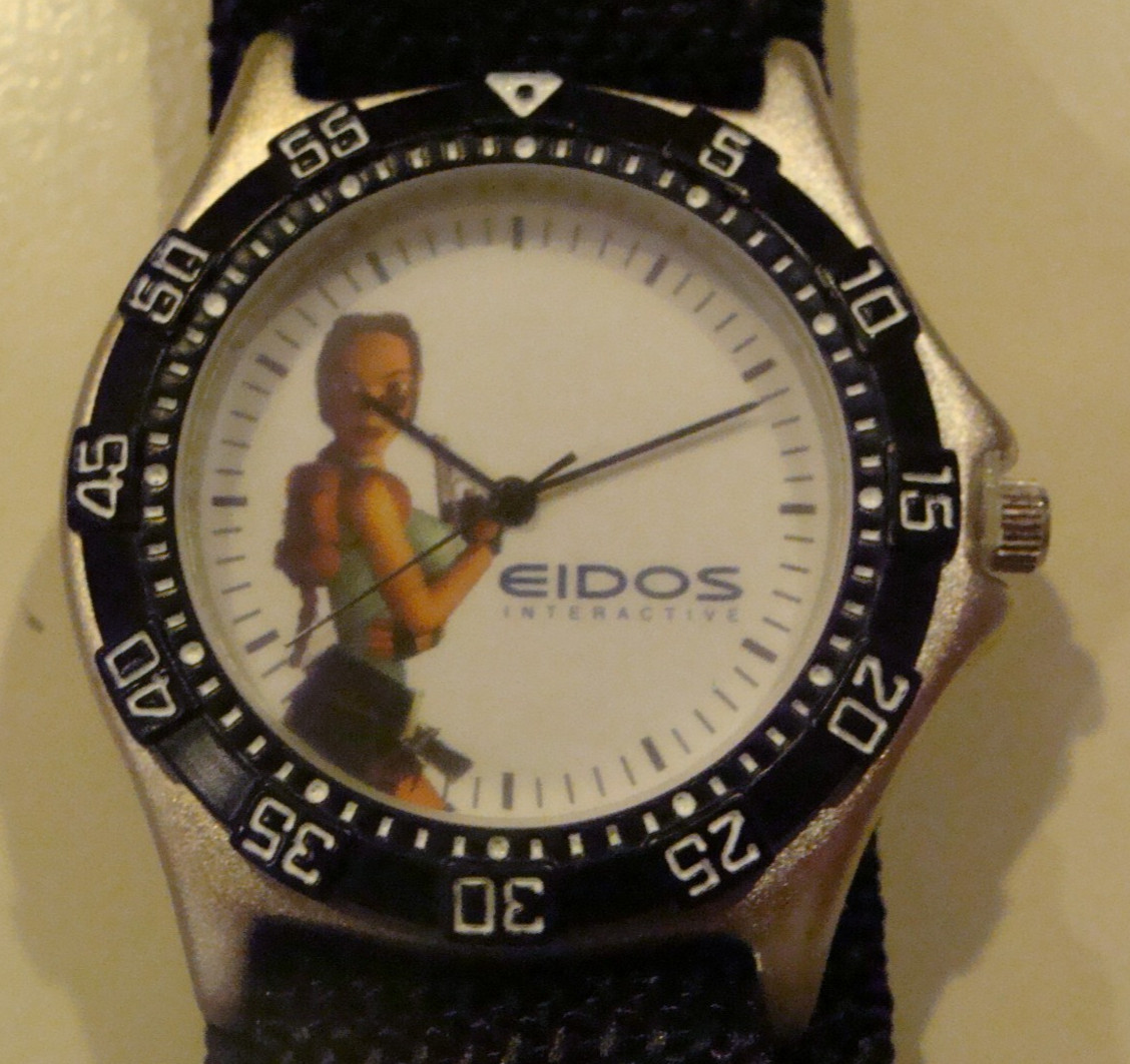 1996 Playstation/EIDOS ~Toys R Us Tomb Raider PROMO Watch~..BRAND NEW..