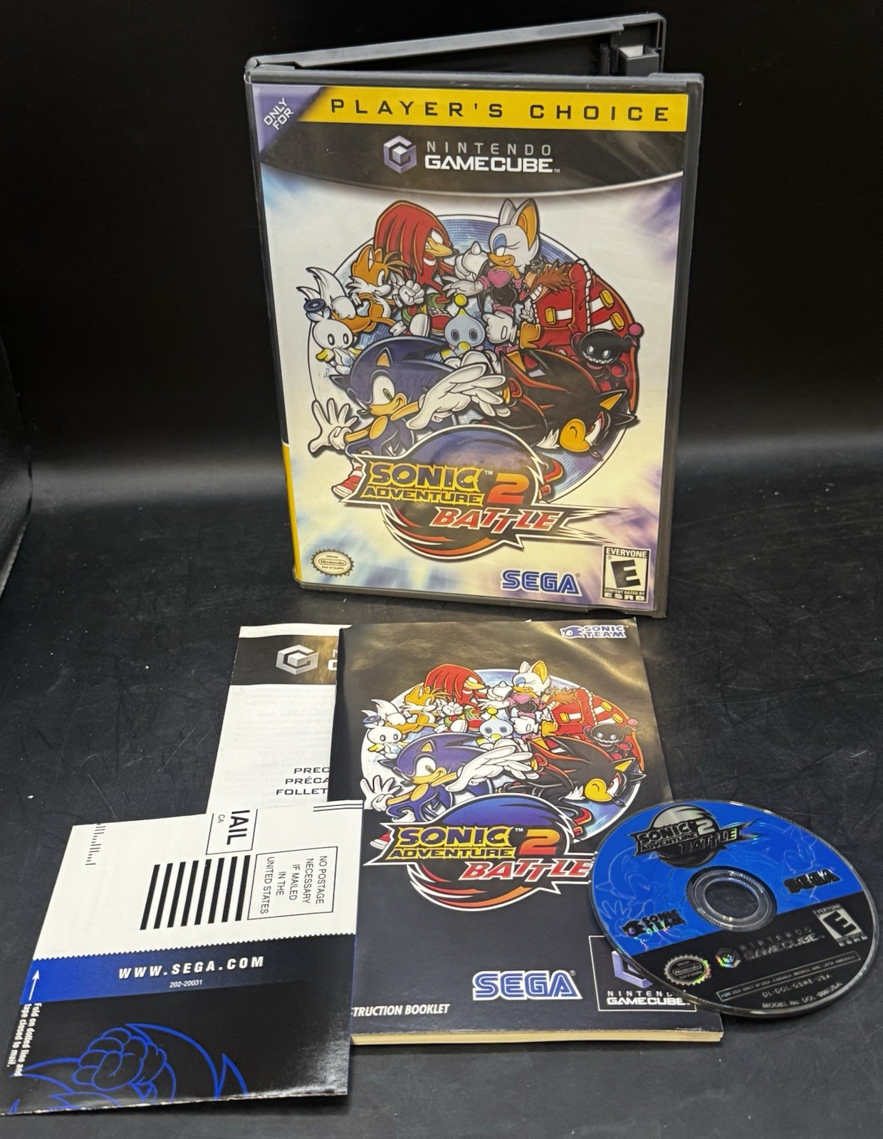 Sonic Battle Adventure 2 Nintendo GameCube Game Complete & Tested