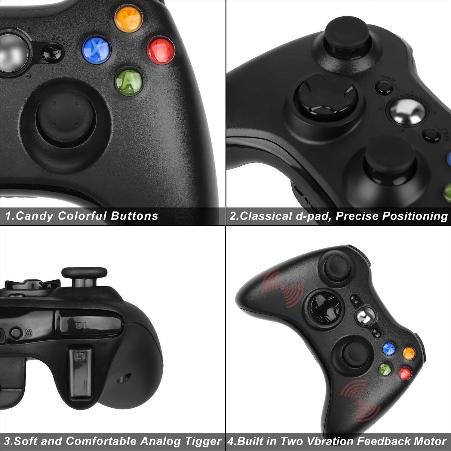 USB Wireless Game Controller Gamepad Joystick For Microsoft Xbox 360 PC Windows
