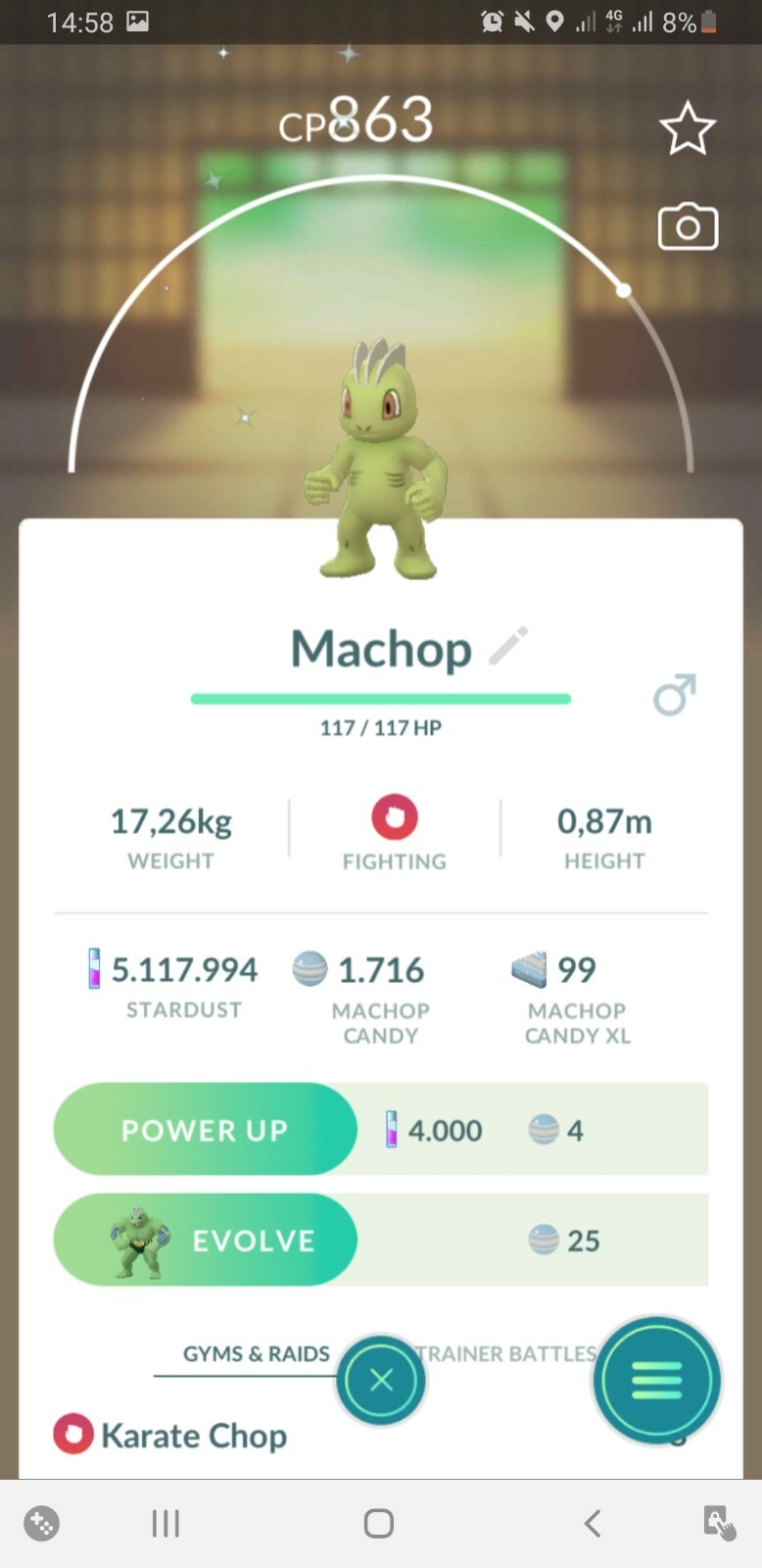 ✨Pokèmon Go, shiny Machop, 30 days trade or registered✨