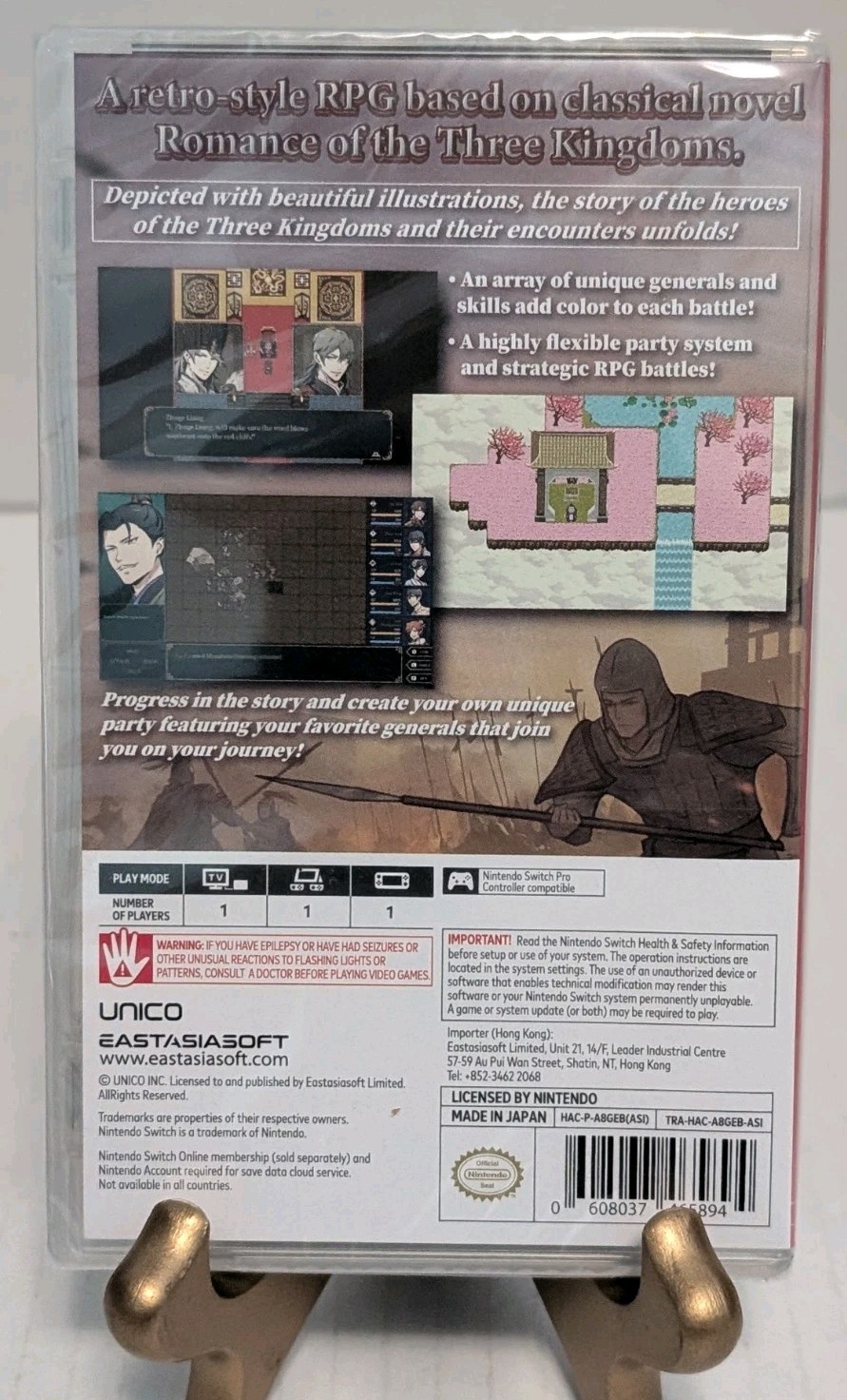 Brand New Factory Sealed Nintendo Switch Game Twin Blades Of The Three Kingdoms