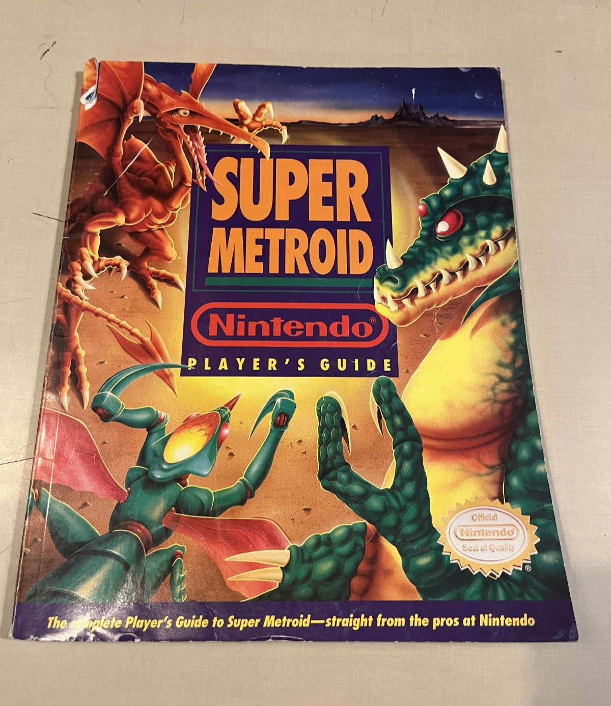 Official Super Metroid Nintendo Player’s Strategy Guide w/ Fold-Out Map SNES
