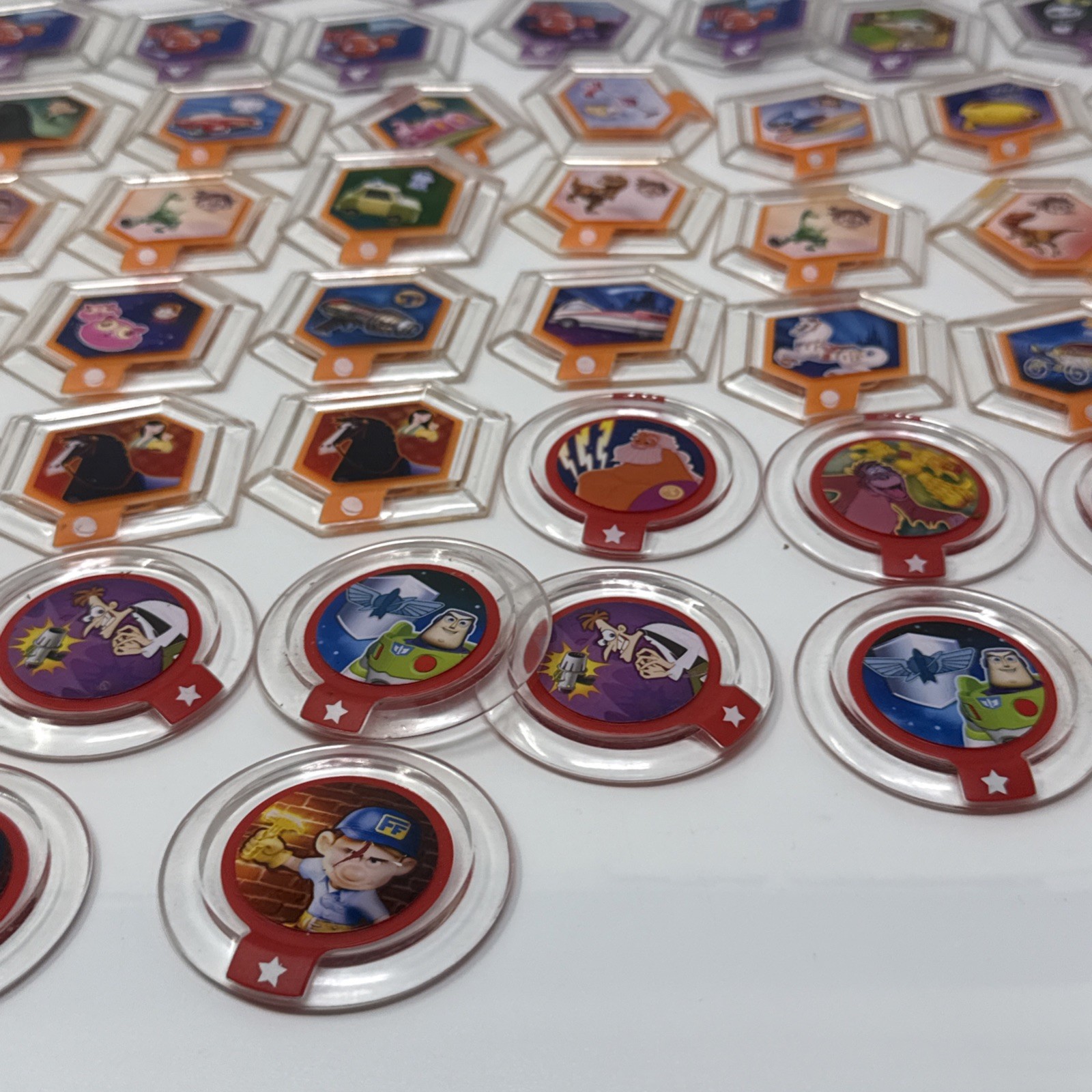 Lot Of 110 DISNEY INFINITY 2.0 3.0 Stitch Bolt Frankenweenie Brave Power Disc