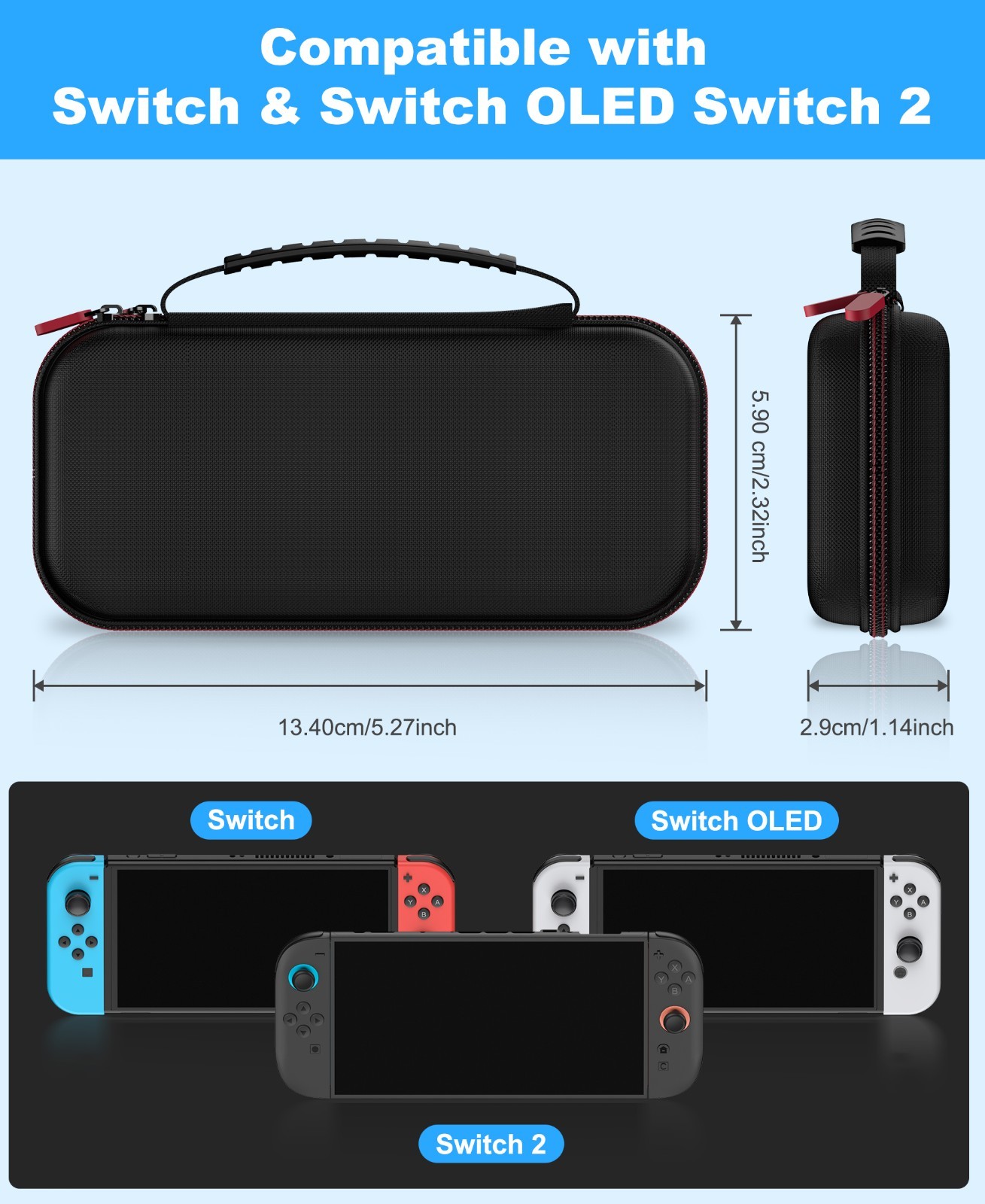 Carrying Case FOR Nintendo Switch 2&New Switch OLED Model (2021) Hard Travel Bag