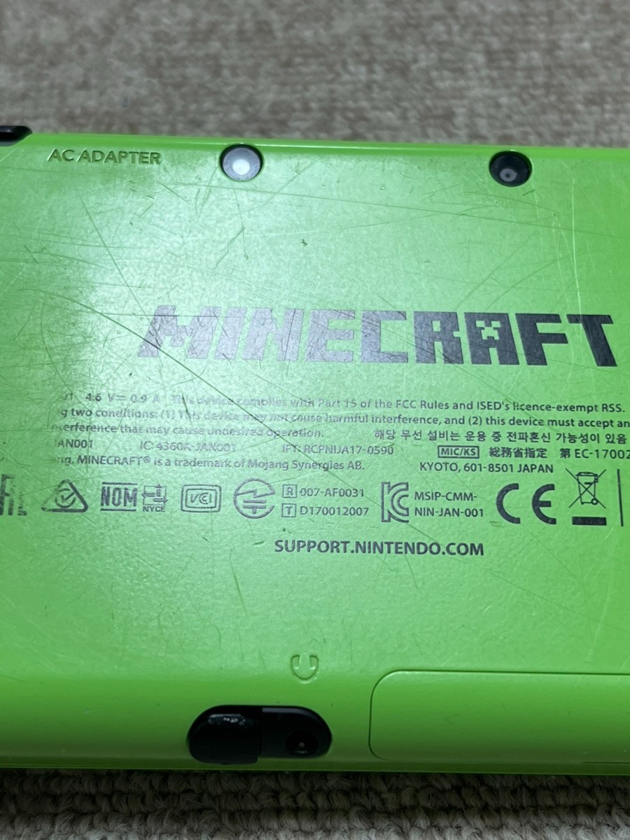 New Nintendo 2DS XL LL Minecraft Creeper Edition Console region Japanese B971