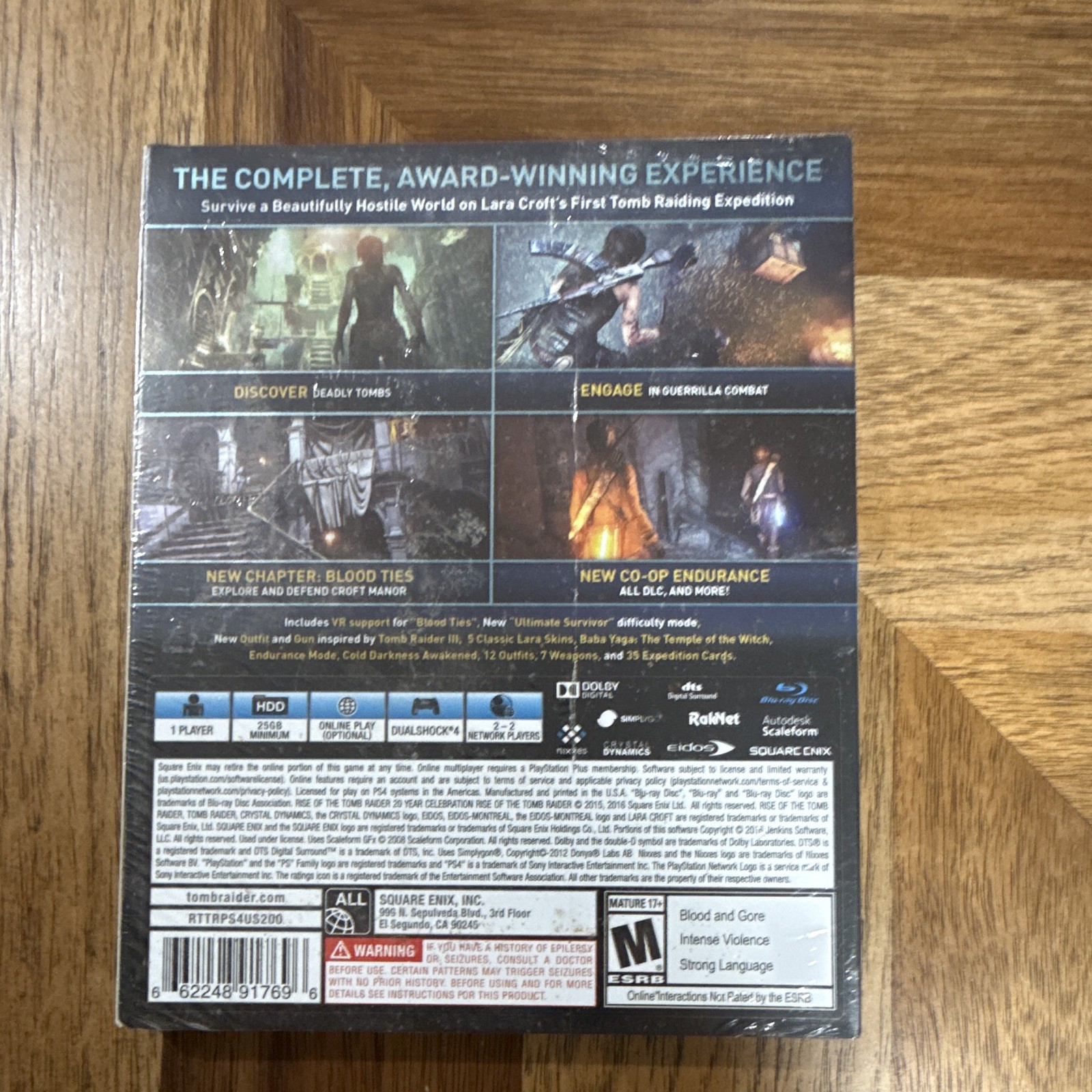 Square Enix Rise of the Tomb Raider: 20 Year Celebration for PS4, M, PS VR