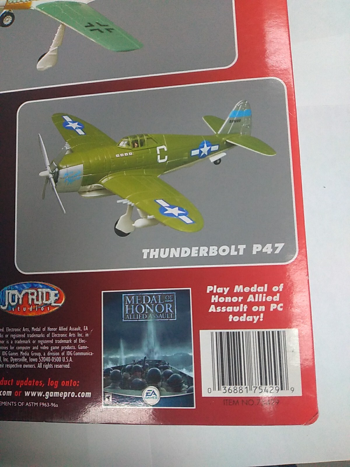 RARE- GAMEPRO JOYRIDE MEDAL OF HONOR ALLIED ASSAULT THUNDERBOLT P47 SERIES 4