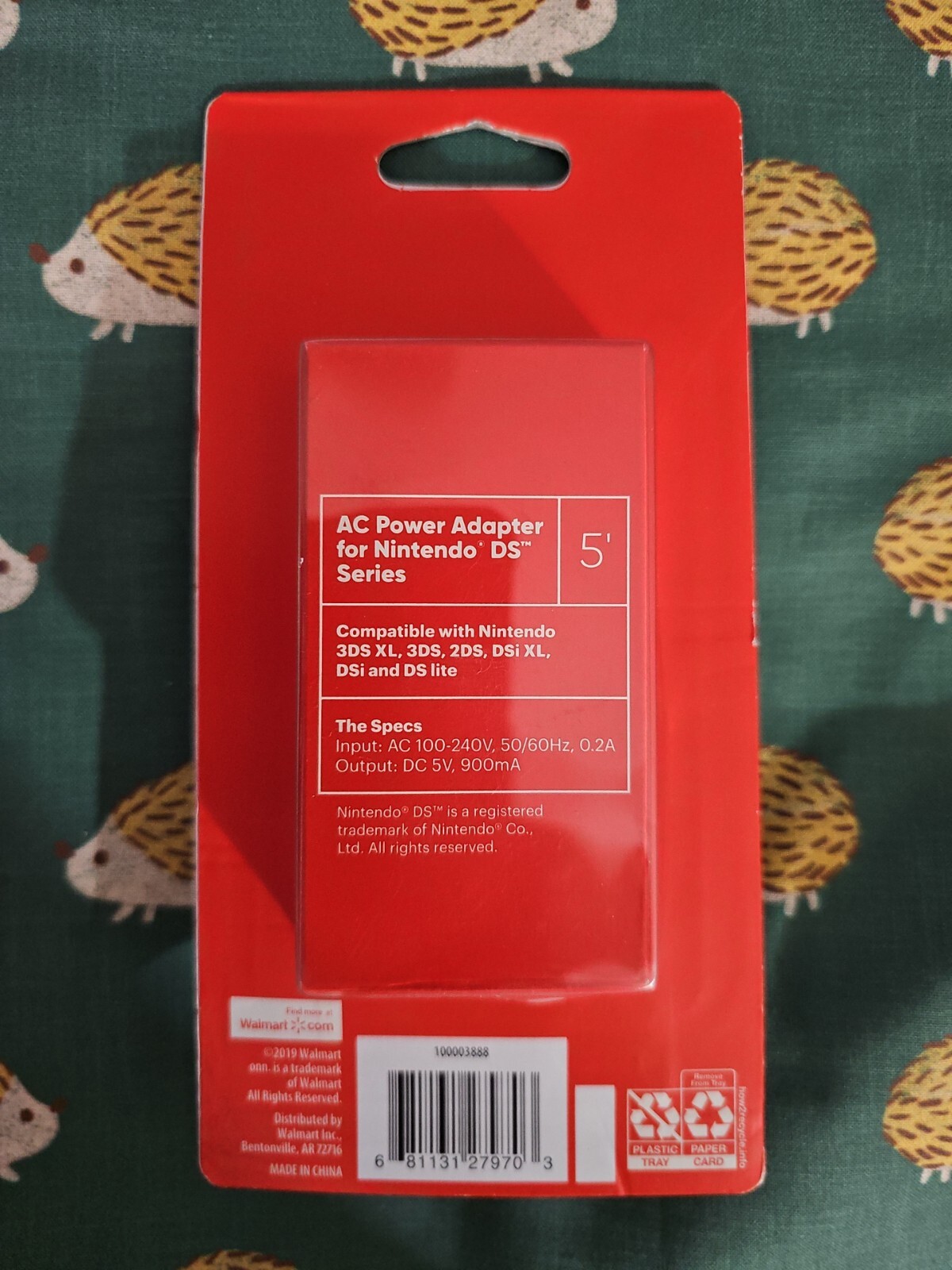 Nintendo 3DS 2DS DSi 5ft (1.5m) AC Power Adapter