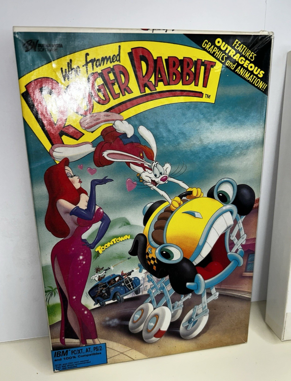 IBM PC 3.5 Floppy Disc Who Framed Roger Rabbit Game in Box Buena Vista