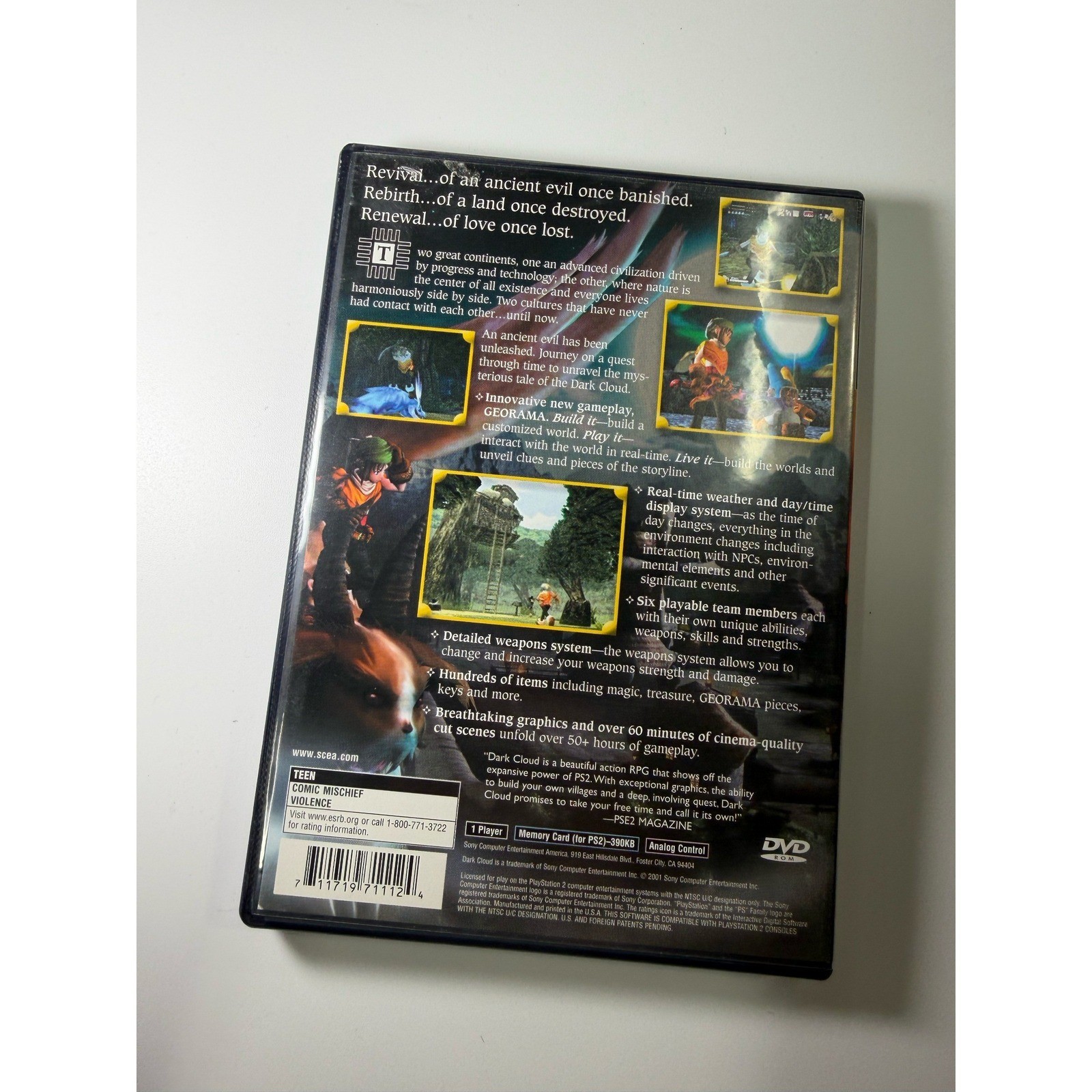 Dark Cloud Sony PlayStation 2 PS2 Black Label Complete CIB RPG Action Adventure